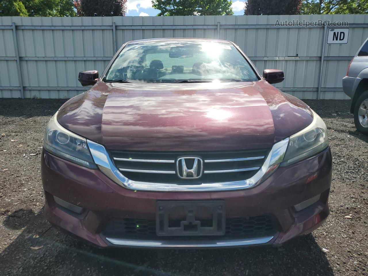 2014 Honda Accord Exl Burgundy vin: 1HGCR2F88EA227127