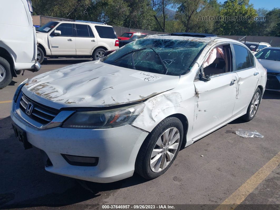 2015 Honda Accord Ex-l White vin: 1HGCR2F88FA048135