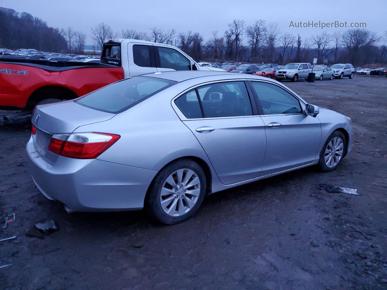 2014 Honda Accord Exl Серебряный vin: 1HGCR2F89EA000321