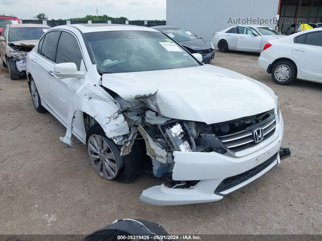 2014 Honda Accord Ex-l White vin: 1HGCR2F89EA163356