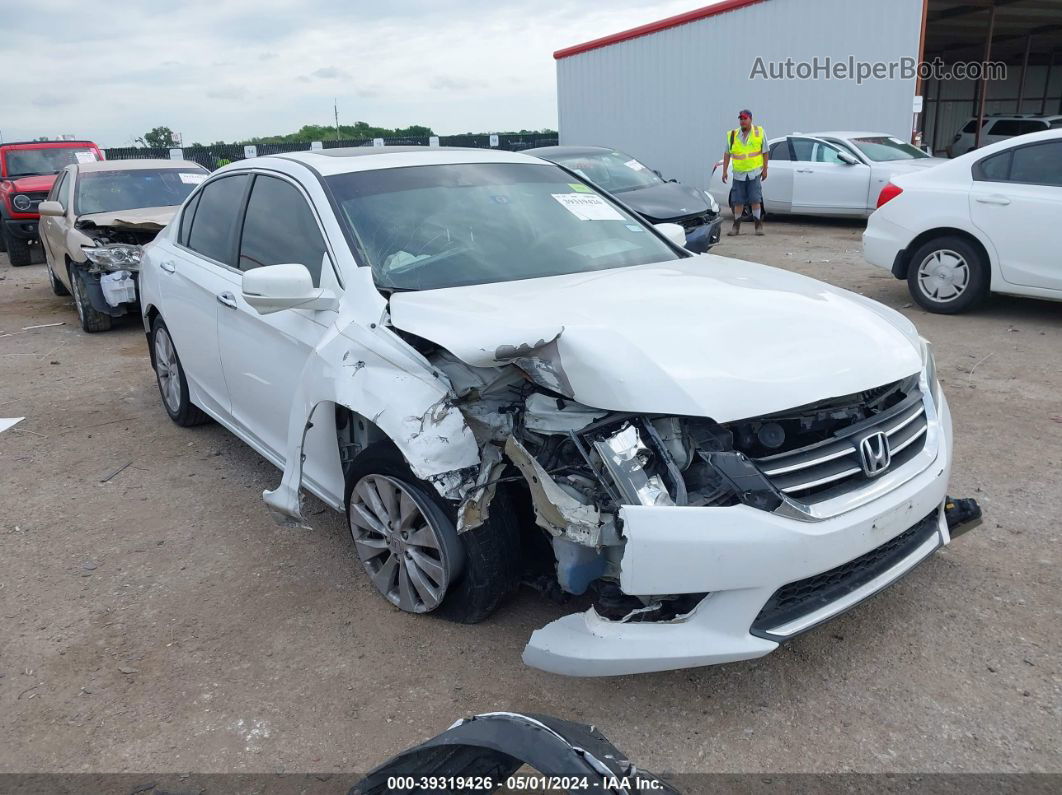 2014 Honda Accord Ex-l White vin: 1HGCR2F89EA163356