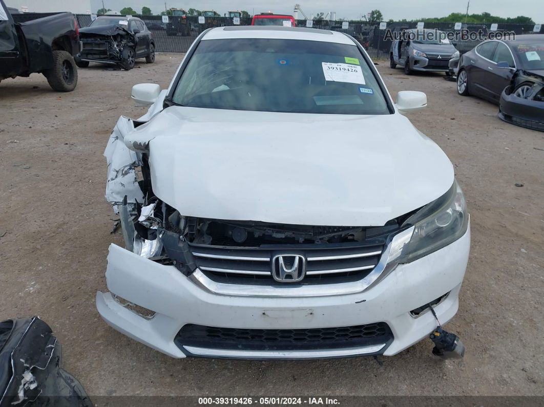 2014 Honda Accord Ex-l White vin: 1HGCR2F89EA163356