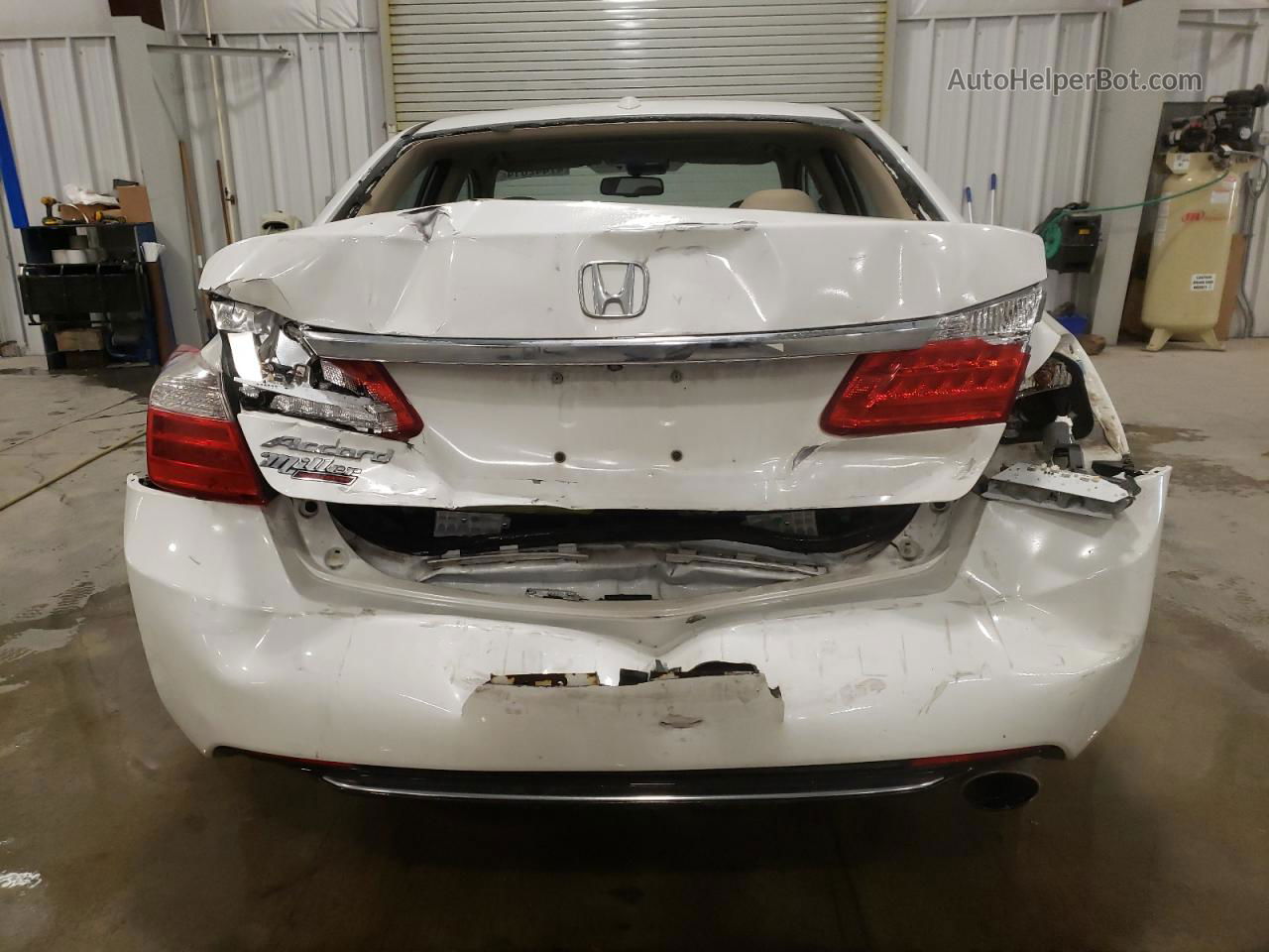 2014 Honda Accord Exl White vin: 1HGCR2F89EA207260