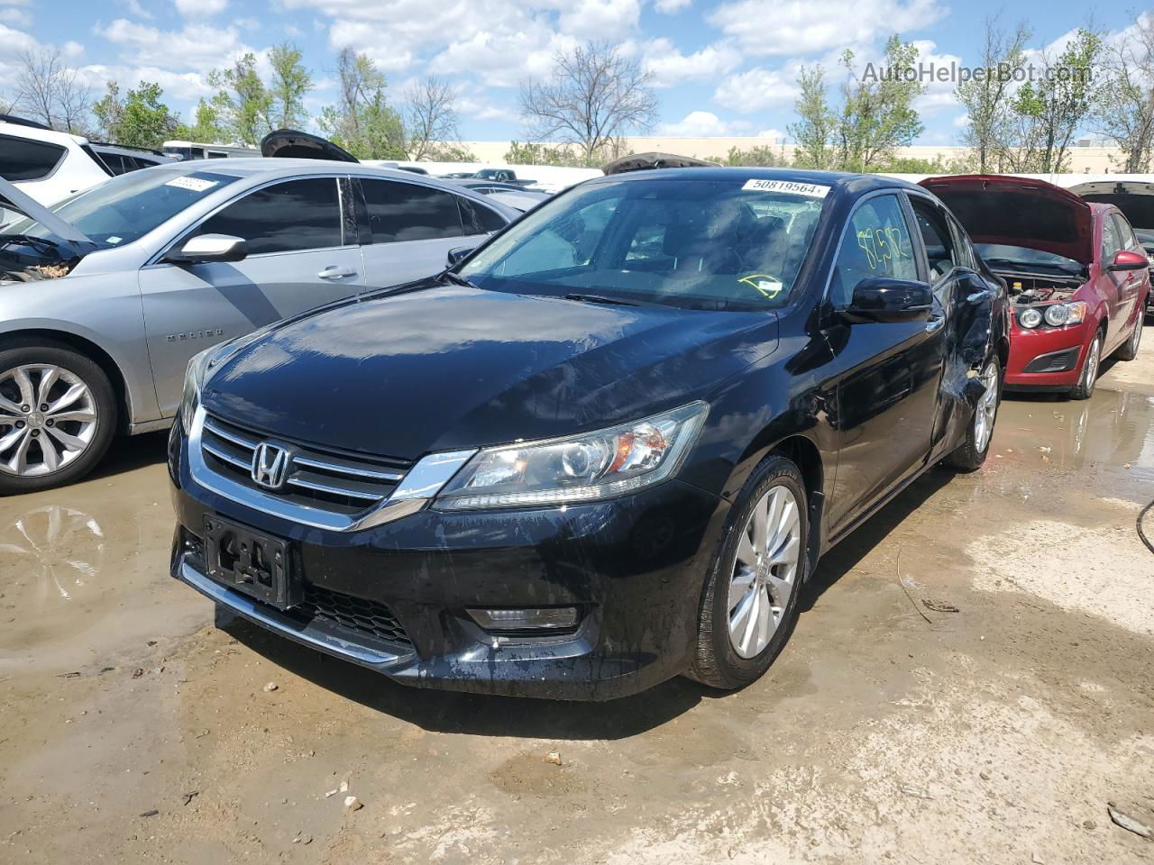 2014 Honda Accord Exl Черный vin: 1HGCR2F89EA296005