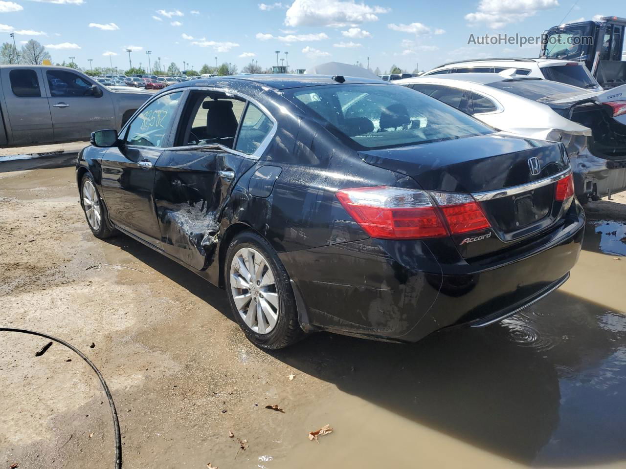 2014 Honda Accord Exl Черный vin: 1HGCR2F89EA296005