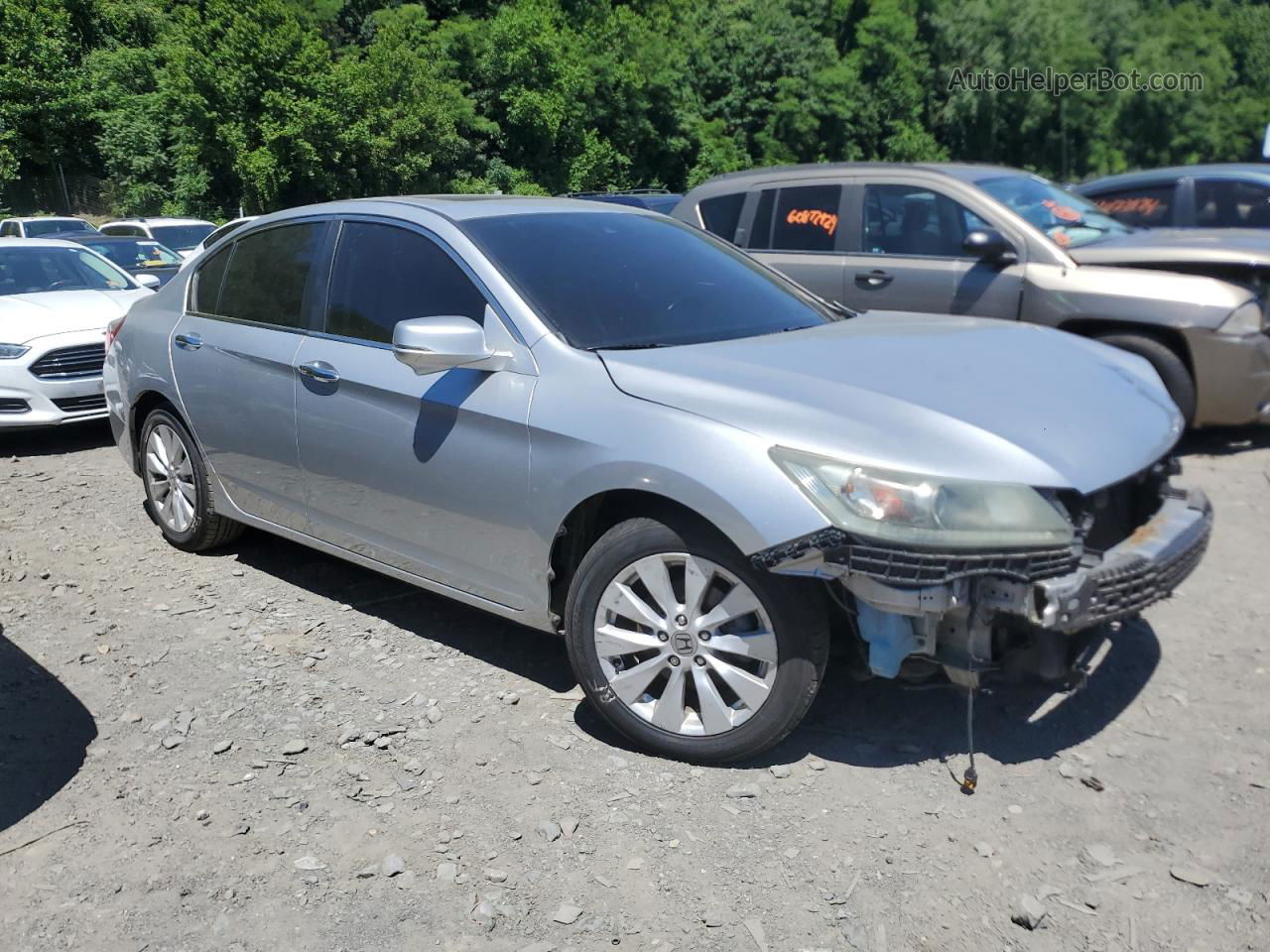 2015 Honda Accord Exl Silver vin: 1HGCR2F89FA013930