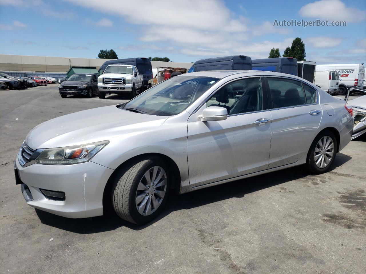 2015 Honda Accord Exl Silver vin: 1HGCR2F89FA086375