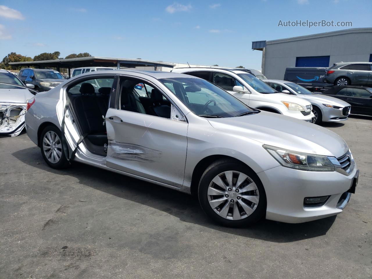 2015 Honda Accord Exl Silver vin: 1HGCR2F89FA086375