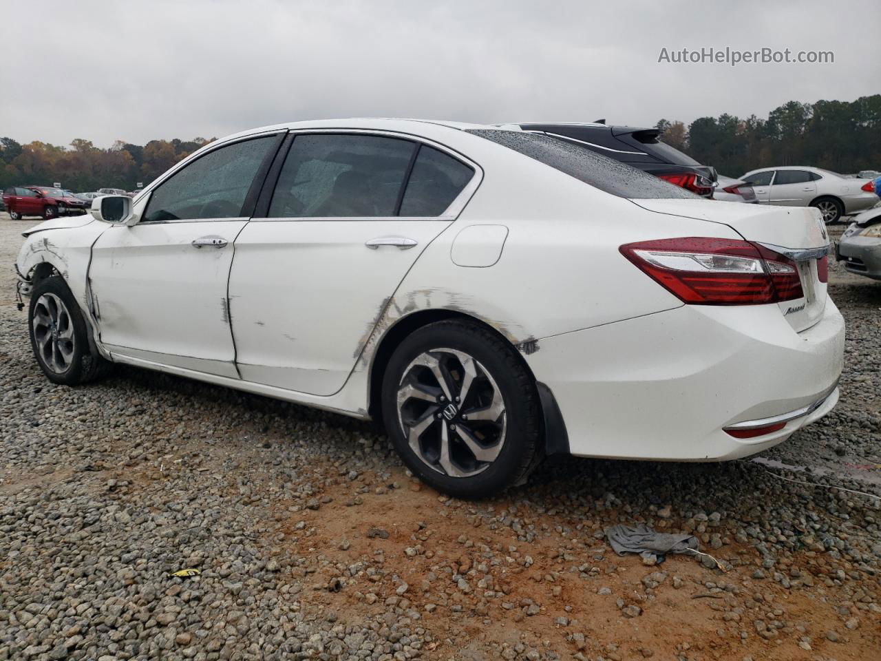 2017 Honda Accord Exl White vin: 1HGCR2F89HA098335