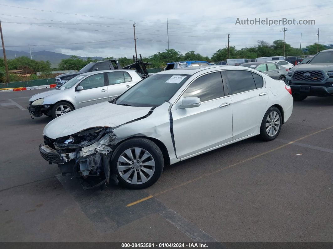 2014 Honda Accord Ex-l White vin: 1HGCR2F8XEA171224