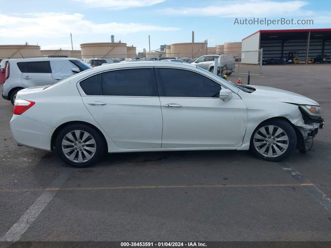 2014 Honda Accord Ex-l White vin: 1HGCR2F8XEA171224