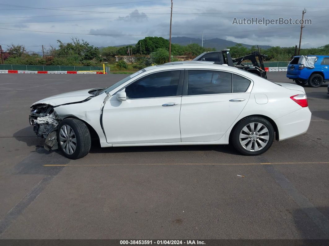 2014 Honda Accord Ex-l White vin: 1HGCR2F8XEA171224