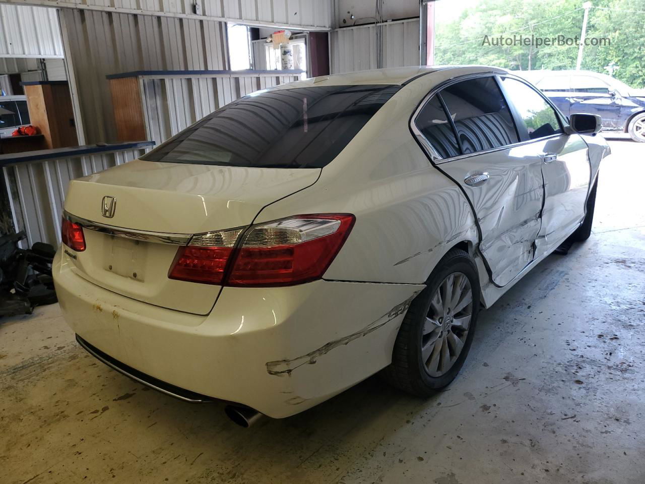 2014 Honda Accord Exl White vin: 1HGCR2F8XEA237061