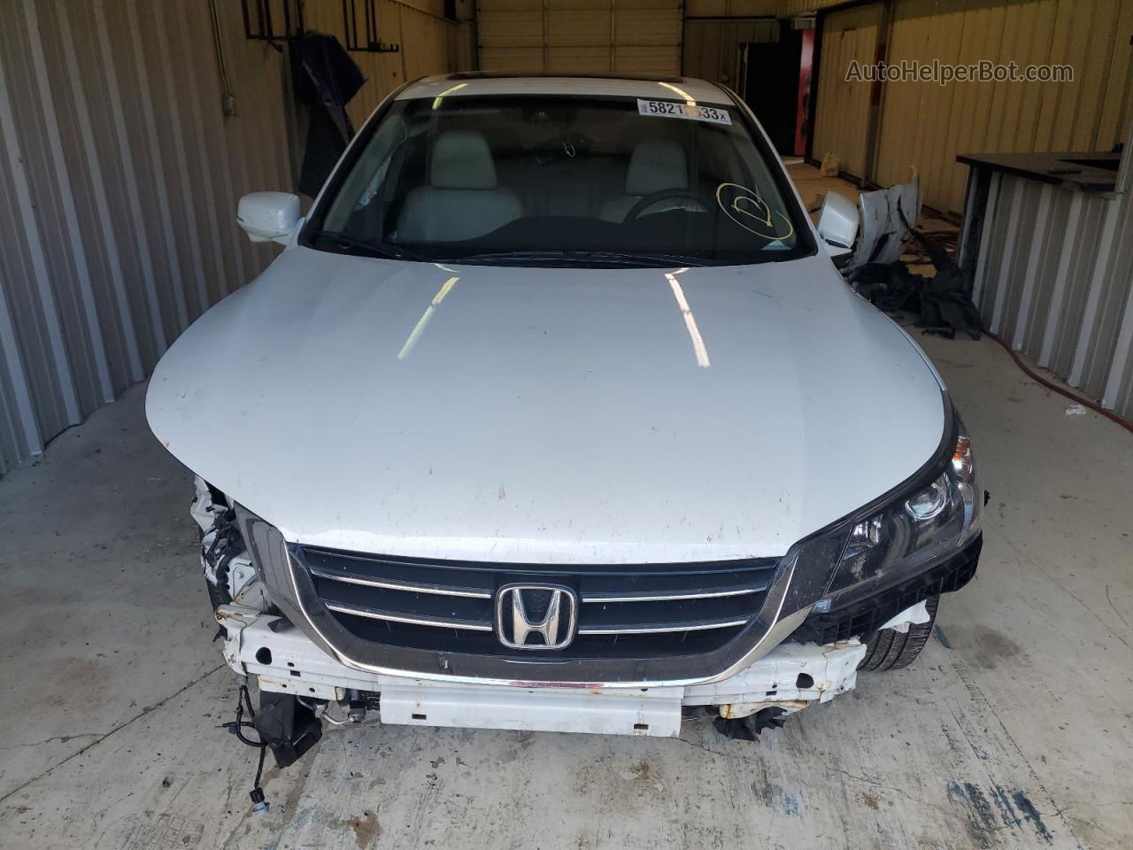 2014 Honda Accord Exl White vin: 1HGCR2F8XEA237061