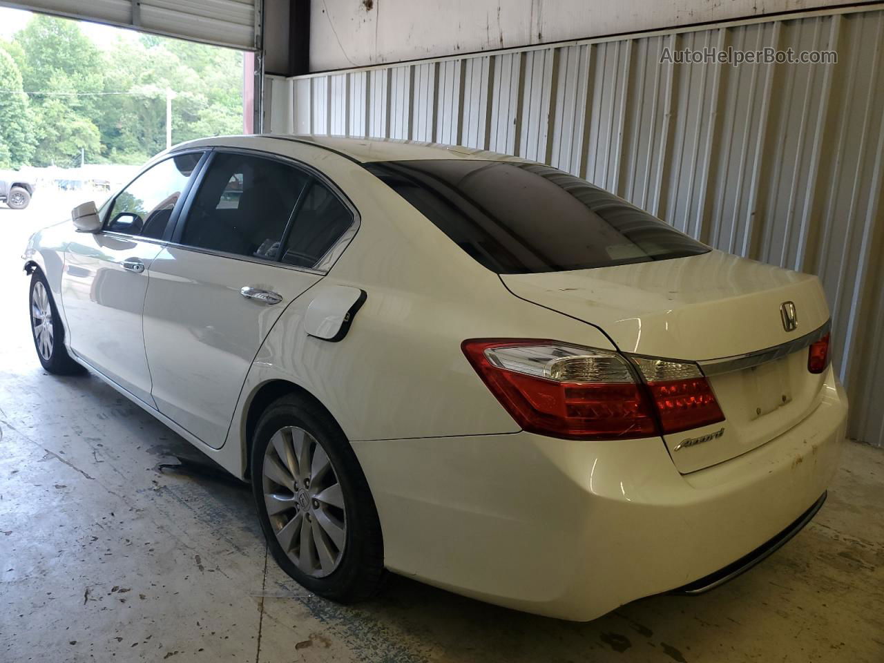 2014 Honda Accord Exl White vin: 1HGCR2F8XEA237061