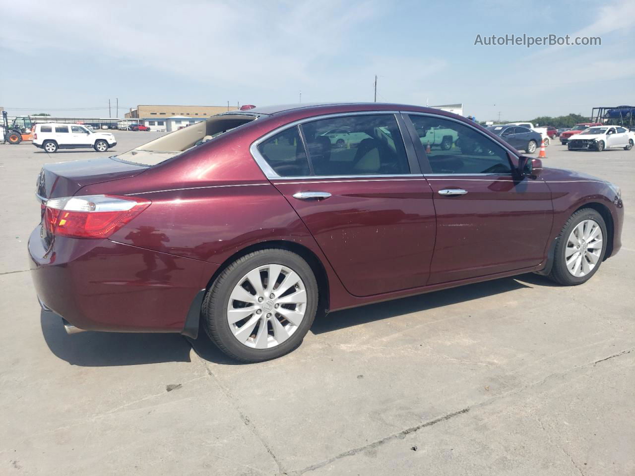 2014 Honda Accord Exl Burgundy vin: 1HGCR2F8XEA308758