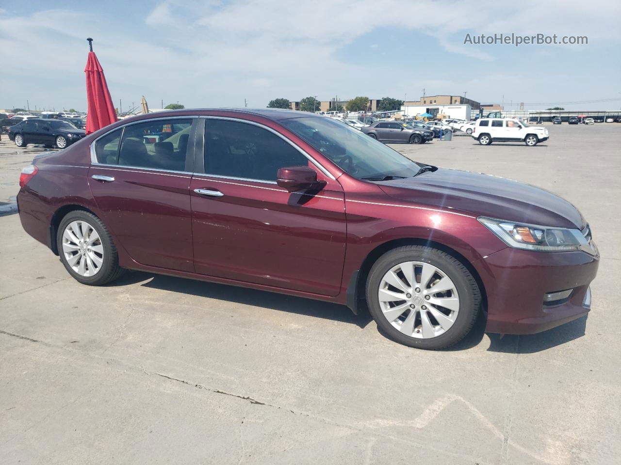 2014 Honda Accord Exl Burgundy vin: 1HGCR2F8XEA308758