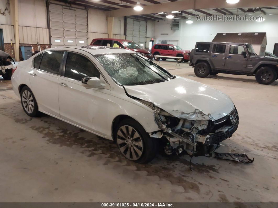 2015 Honda Accord Ex-l White vin: 1HGCR2F8XFA155526