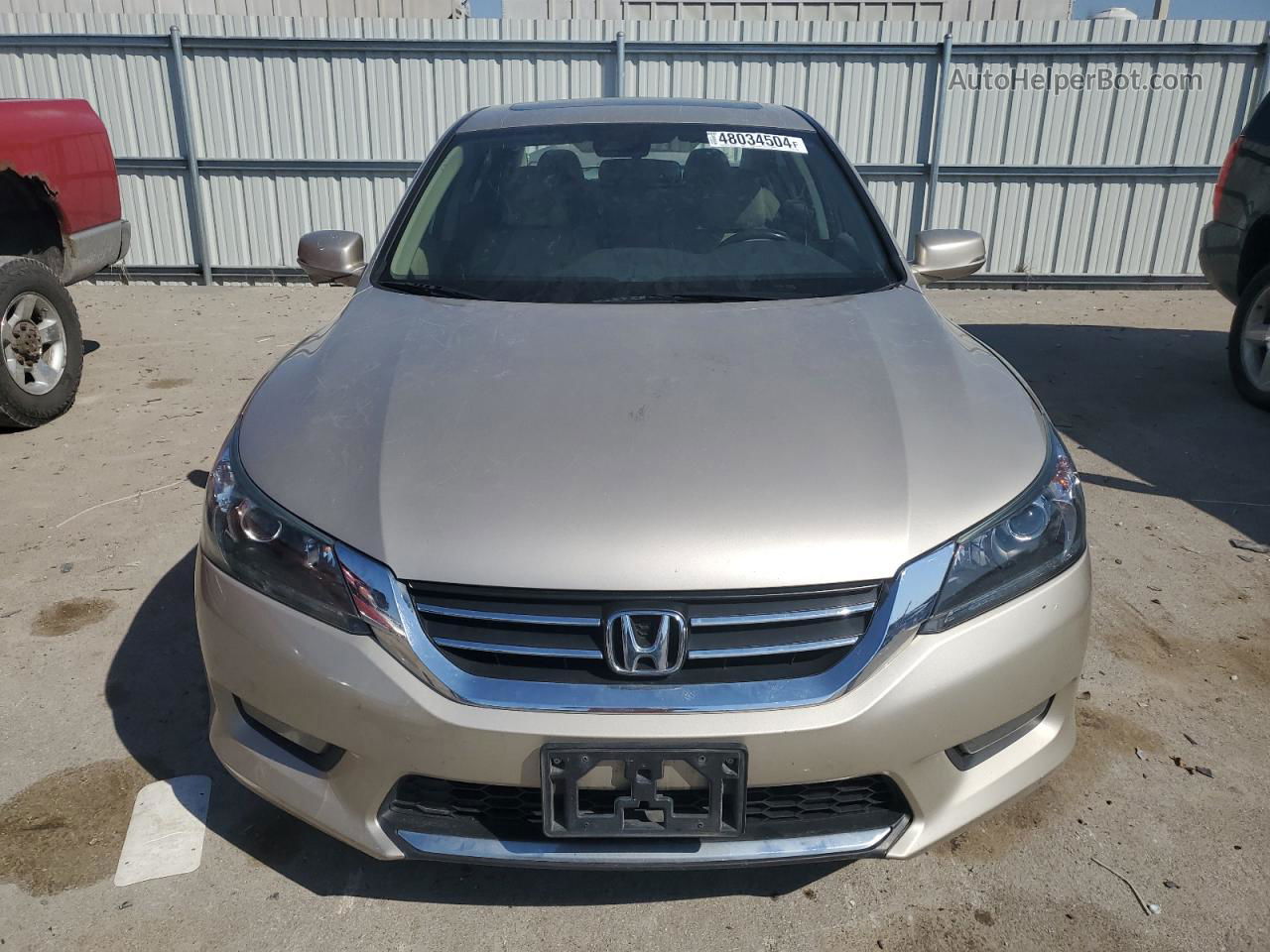 2015 Honda Accord Exl Tan vin: 1HGCR2F8XFA199834