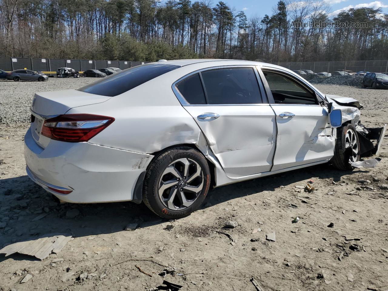 2017 Honda Accord Exl White vin: 1HGCR2F8XHA027824