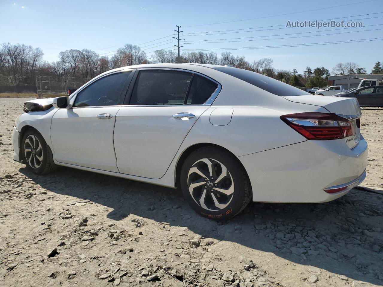 2017 Honda Accord Exl White vin: 1HGCR2F8XHA027824