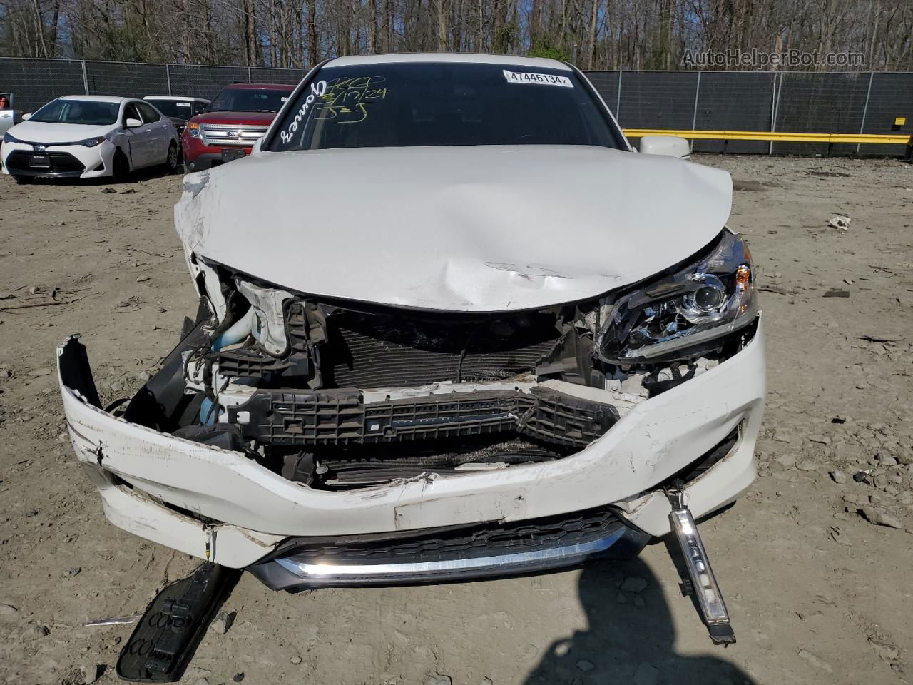 2017 Honda Accord Exl White vin: 1HGCR2F8XHA027824