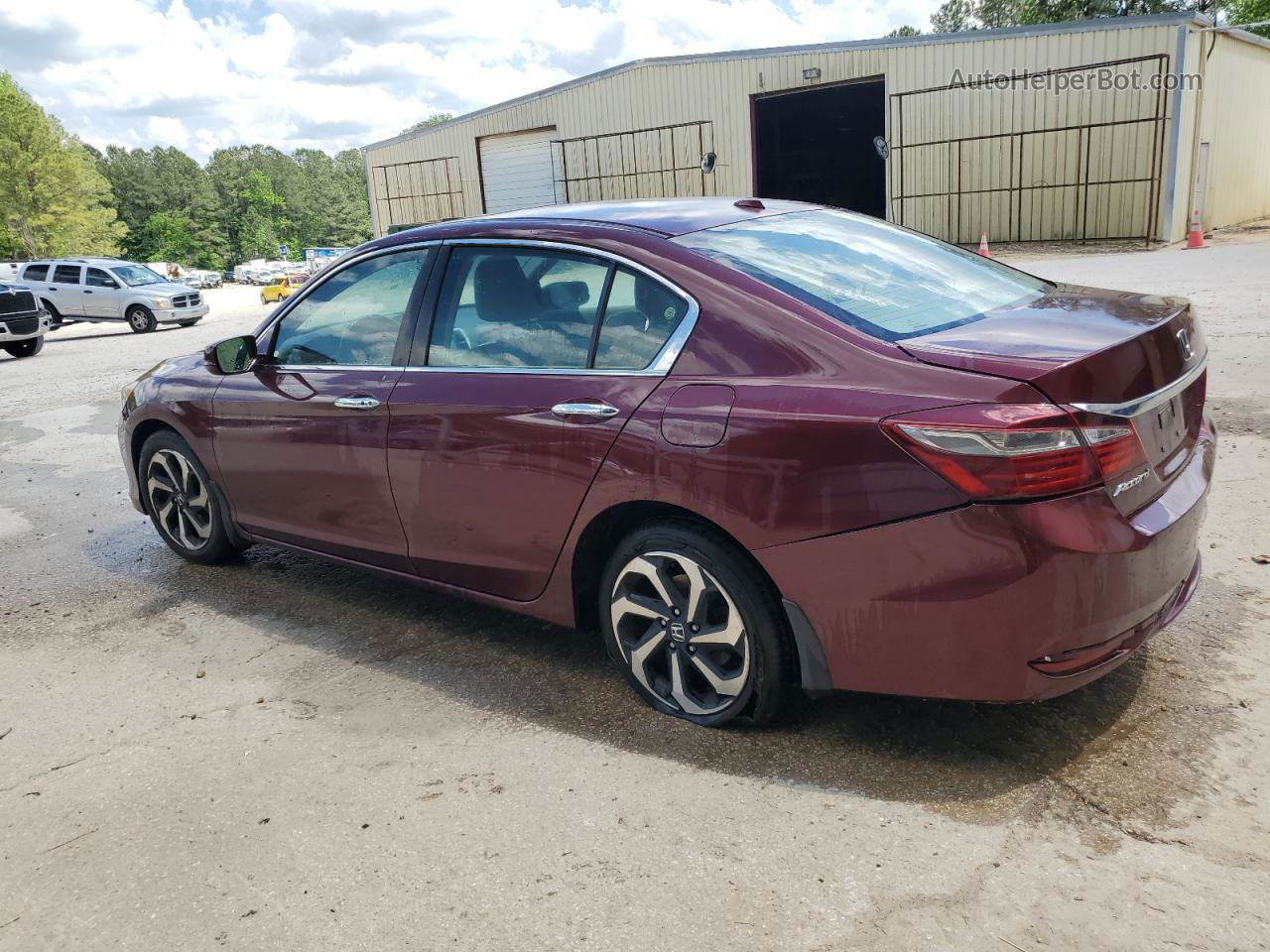 2017 Honda Accord Exl Burgundy vin: 1HGCR2F8XHA117555