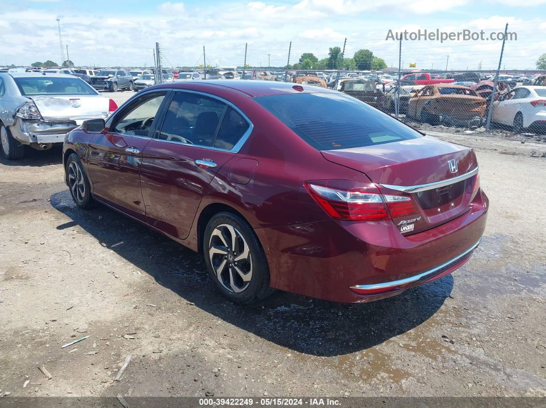 2017 Honda Accord Ex-l Темно-бордовый vin: 1HGCR2F90HA141825