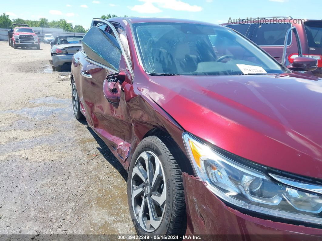 2017 Honda Accord Ex-l Maroon vin: 1HGCR2F90HA141825