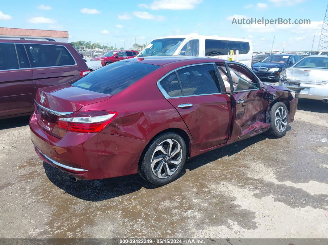 2017 Honda Accord Ex-l Темно-бордовый vin: 1HGCR2F90HA141825