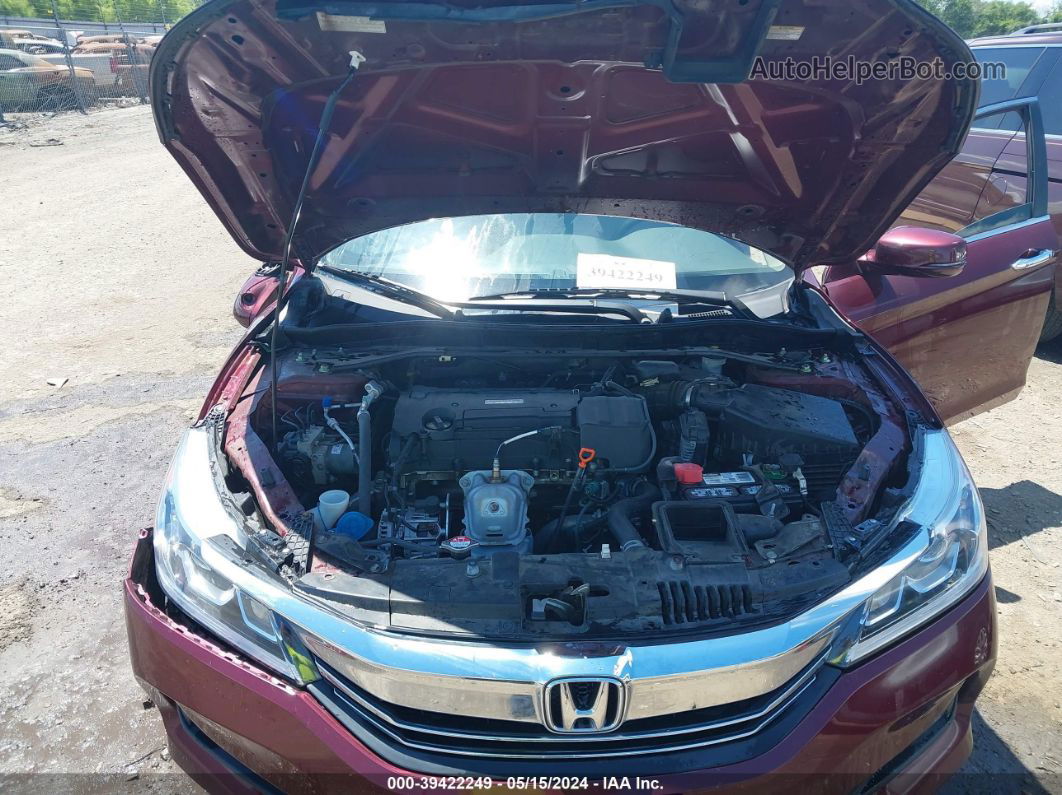 2017 Honda Accord Ex-l Maroon vin: 1HGCR2F90HA141825