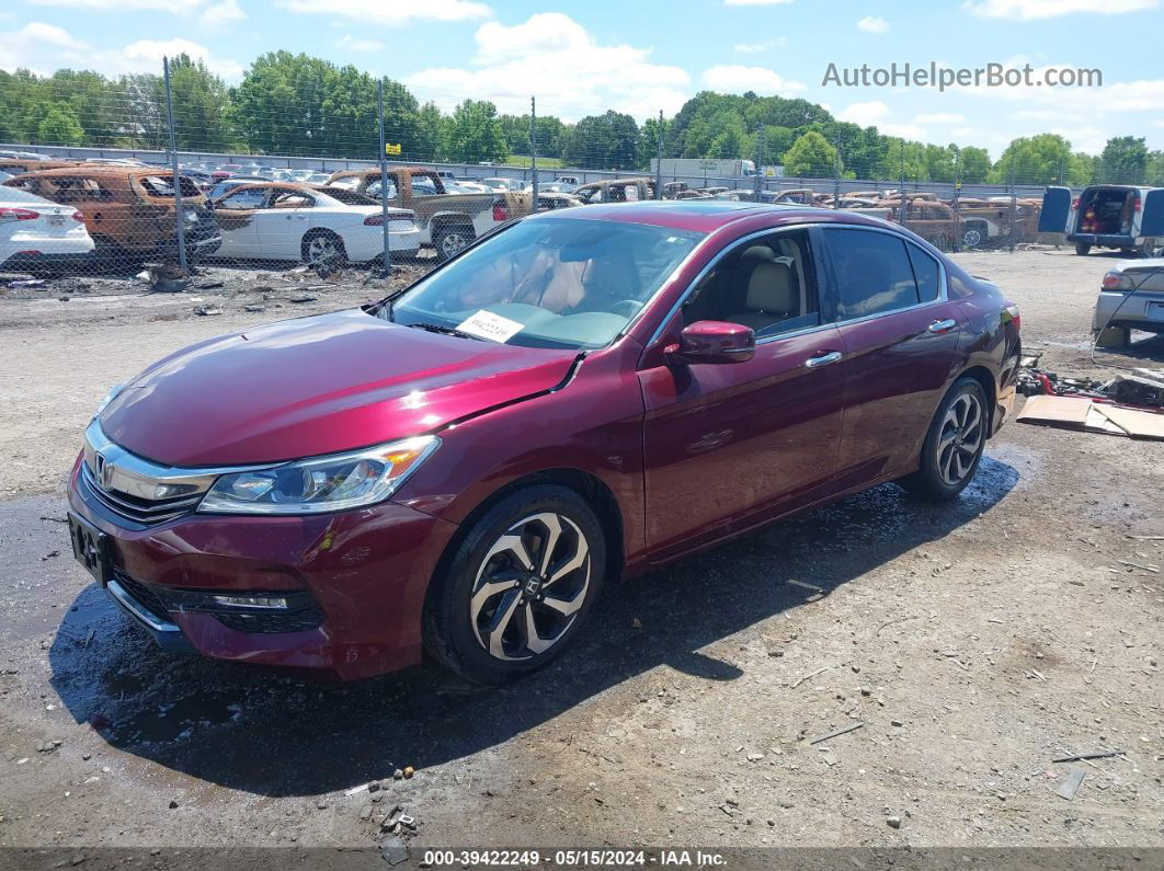 2017 Honda Accord Ex-l Maroon vin: 1HGCR2F90HA141825