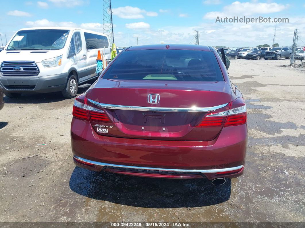 2017 Honda Accord Ex-l Maroon vin: 1HGCR2F90HA141825