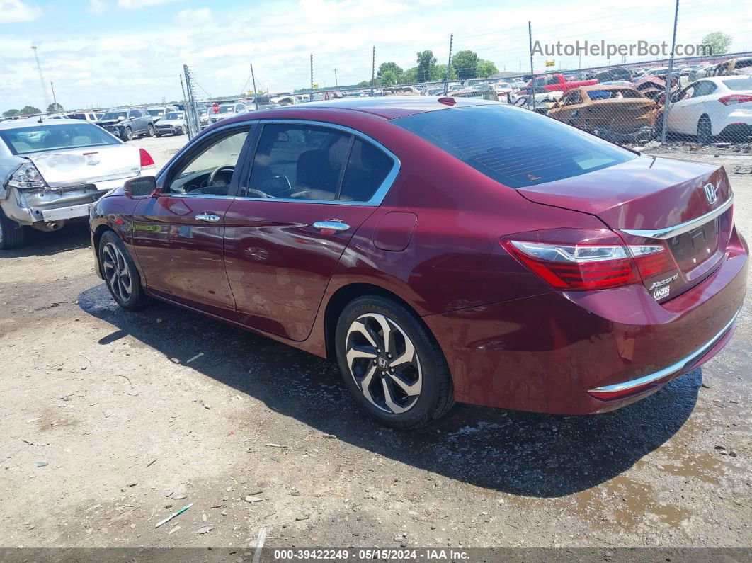 2017 Honda Accord Ex-l Темно-бордовый vin: 1HGCR2F90HA141825