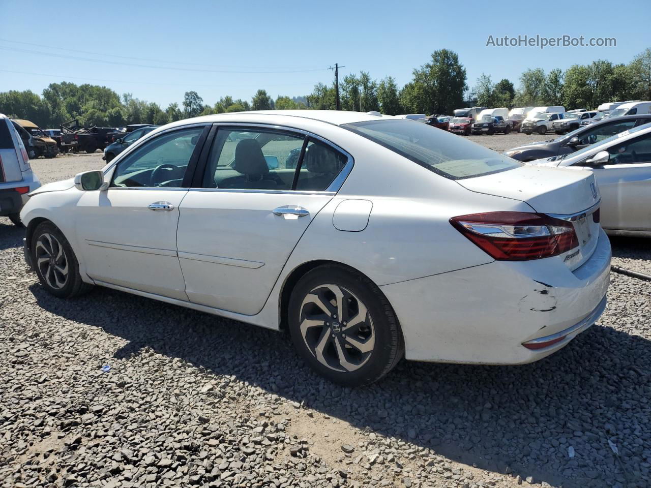 2017 Honda Accord Exl White vin: 1HGCR2F94HA091608