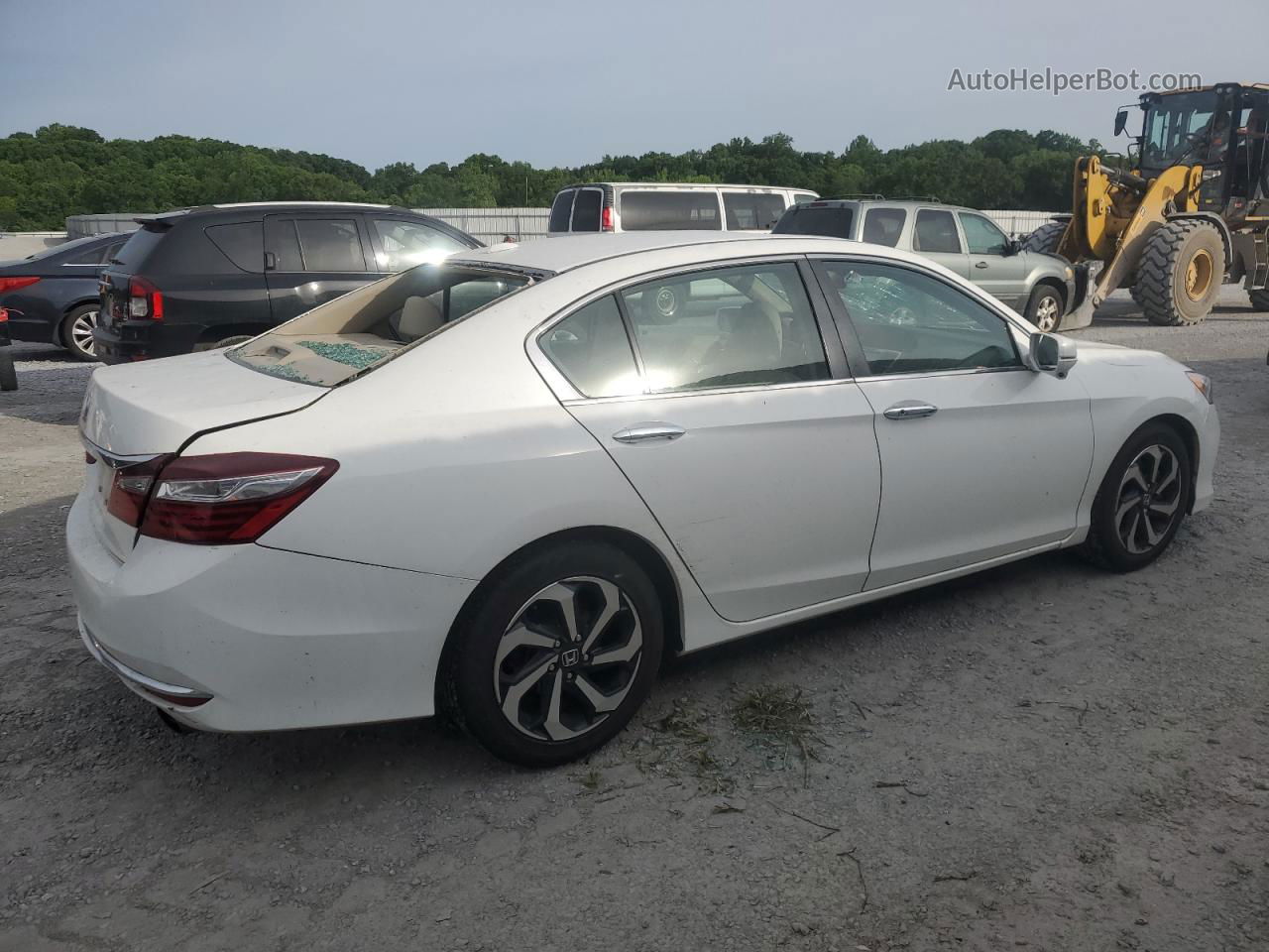 2017 Honda Accord Exl White vin: 1HGCR2F95HA238468