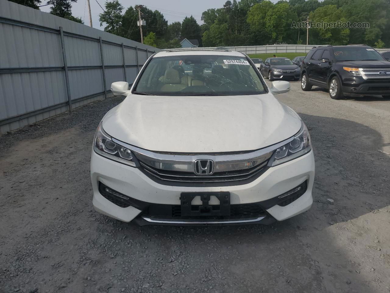 2017 Honda Accord Exl White vin: 1HGCR2F95HA238468