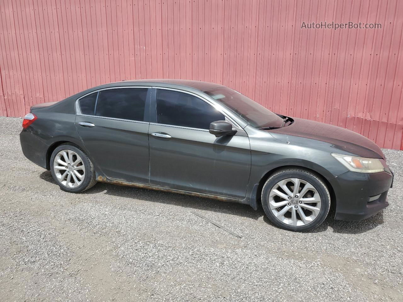 2014 Honda Accord Touring Gray vin: 1HGCR2F96EA801717