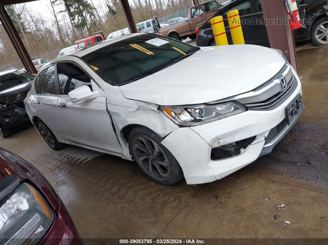 2016 Honda Accord Ex-l White vin: 1HGCR2F96GA000806