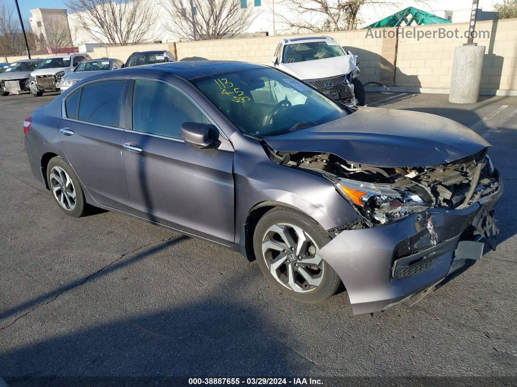 2016 Honda Accord Ex-l Gray vin: 1HGCR2F97GA012219