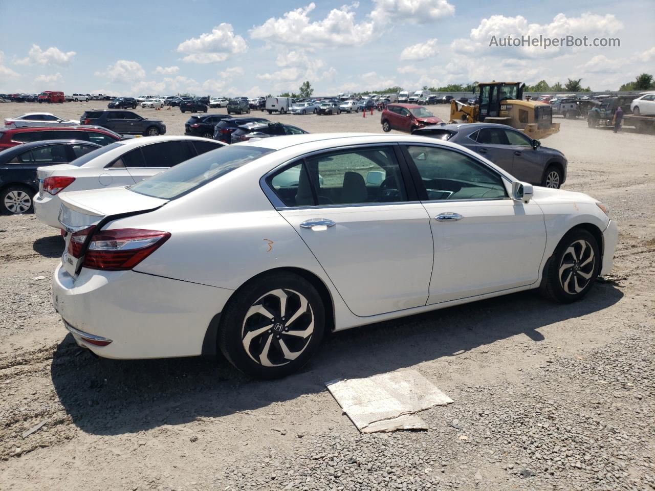 2016 Honda Accord Exl White vin: 1HGCR2F99GA026011