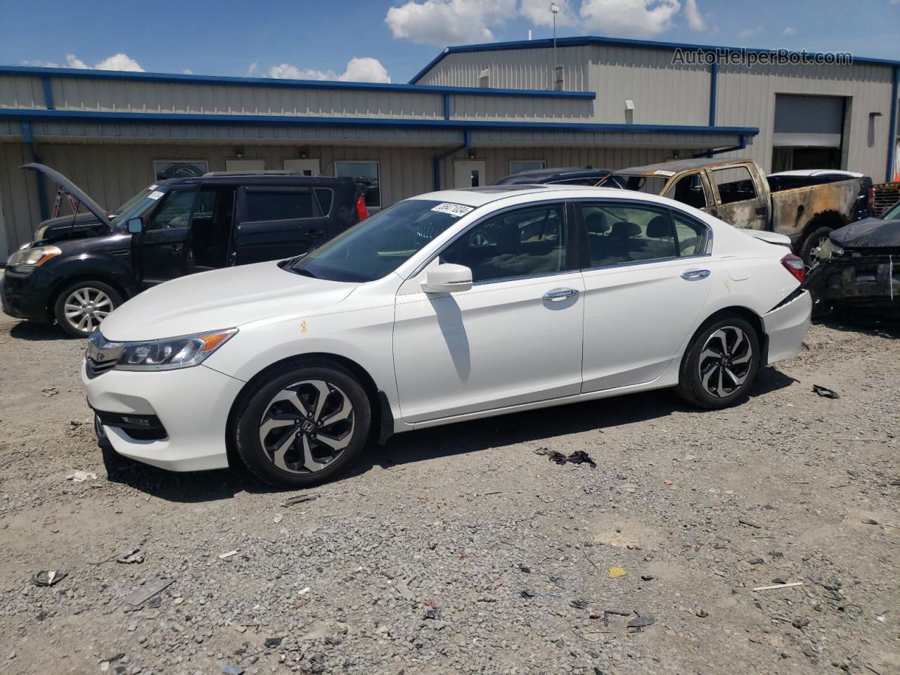 2016 Honda Accord Exl White vin: 1HGCR2F99GA026011