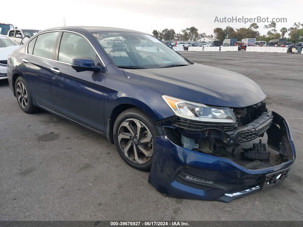 2016 Honda Accord Ex-l Blue vin: 1HGCR2F99GA039860