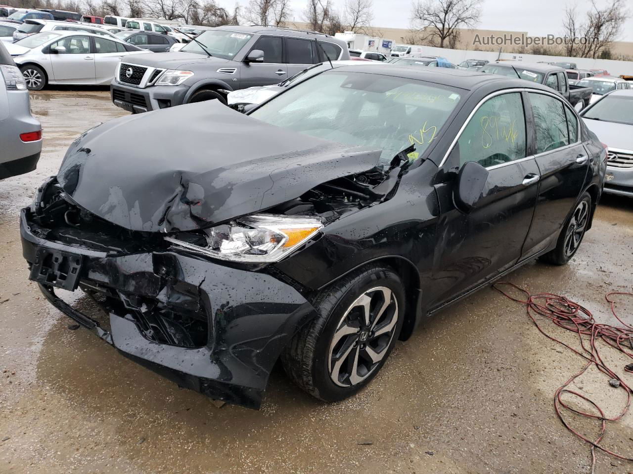 2017 Honda Accord Exl Black vin: 1HGCR3F02HA007339