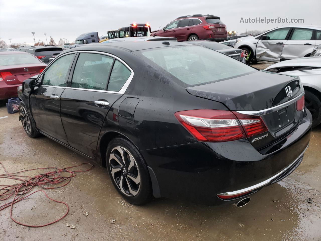 2017 Honda Accord Exl Black vin: 1HGCR3F02HA007339