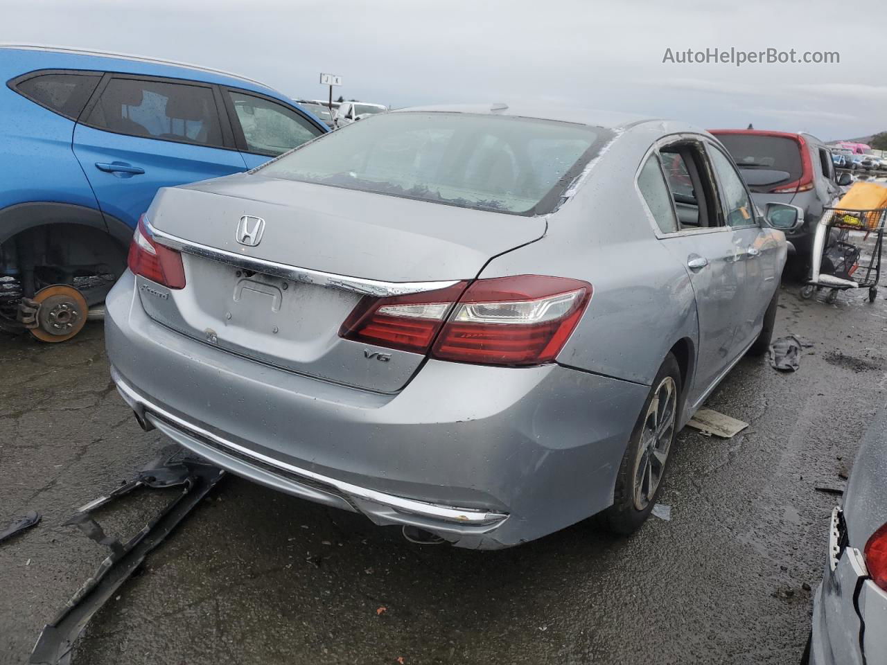 2017 Honda Accord Exl Gray vin: 1HGCR3F03HA010847