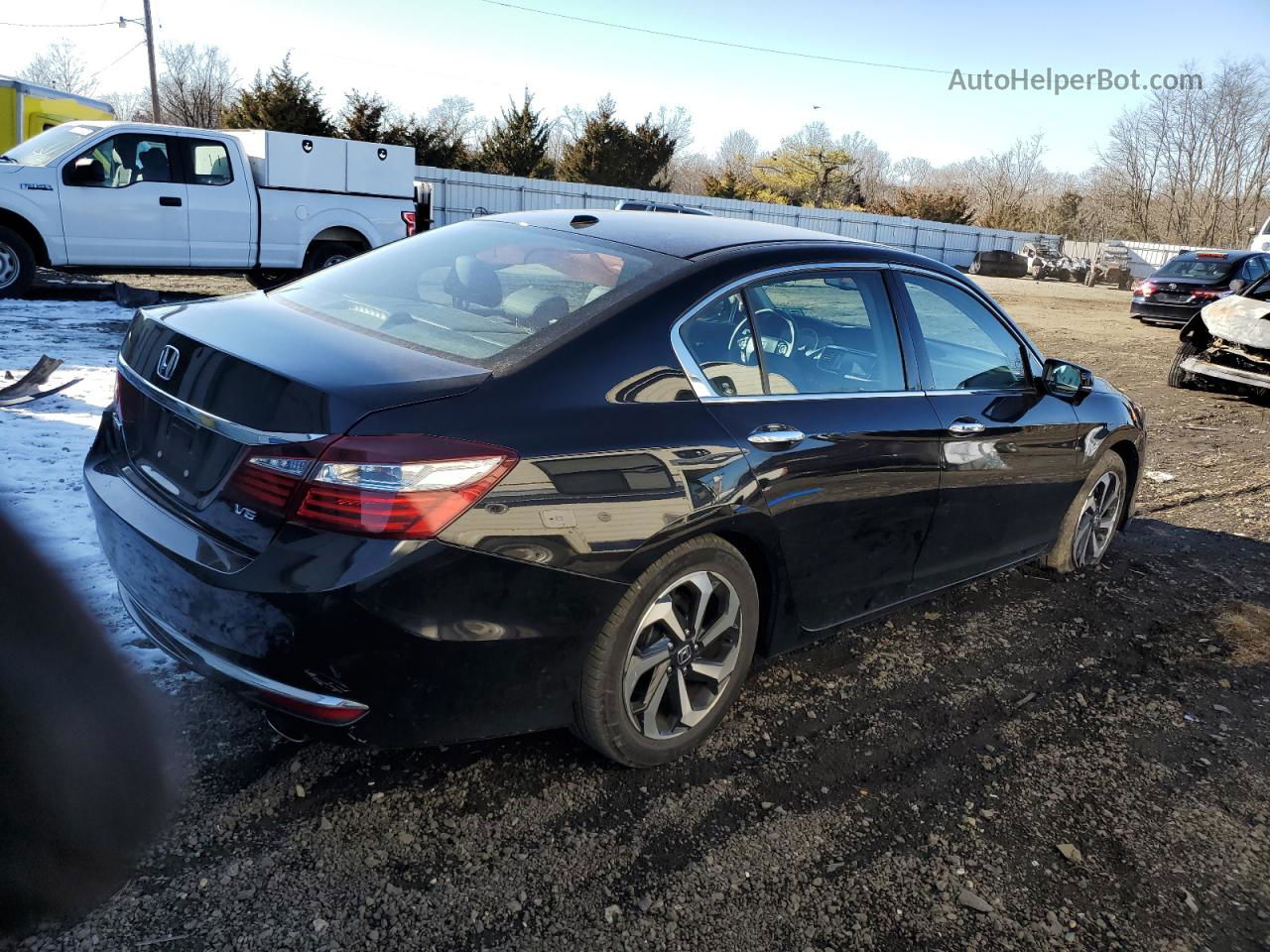 2016 Honda Accord Exl Черный vin: 1HGCR3F05GA026210