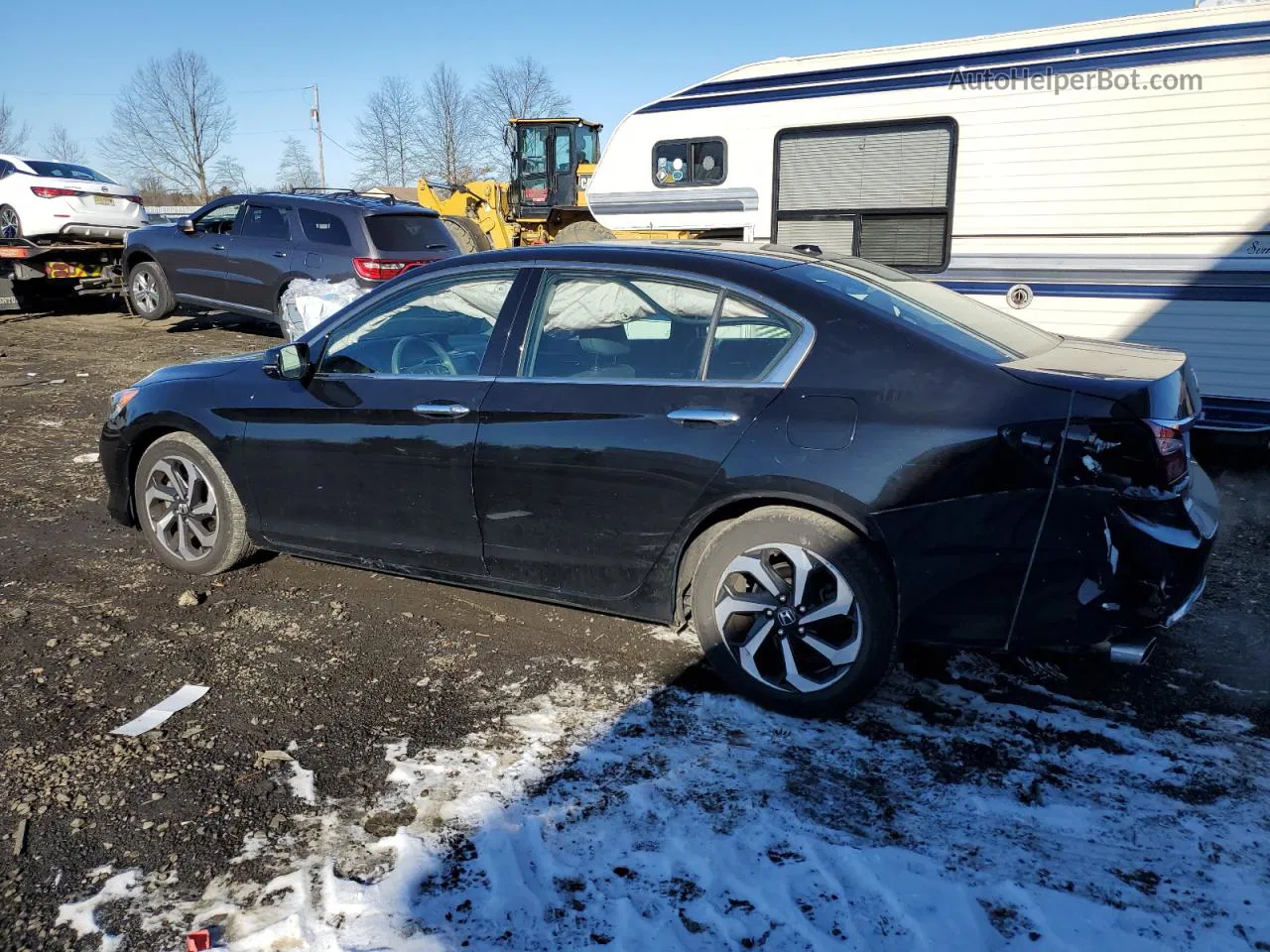 2016 Honda Accord Exl Черный vin: 1HGCR3F05GA026210