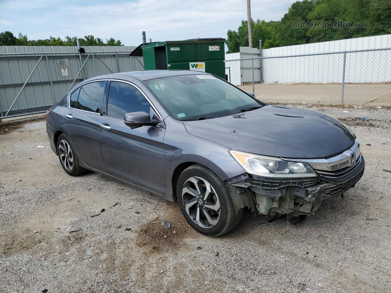 2016 Honda Accord Exl Угольный vin: 1HGCR3F06GA024031