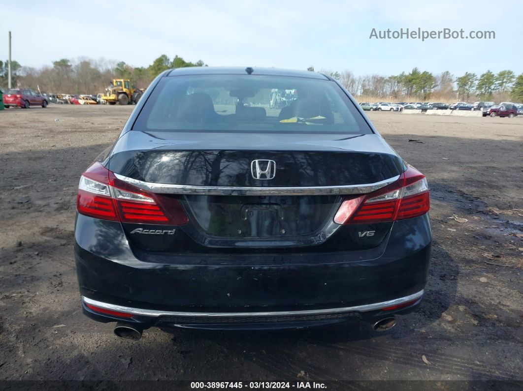 2017 Honda Accord Ex-l V6 Black vin: 1HGCR3F06HA006193